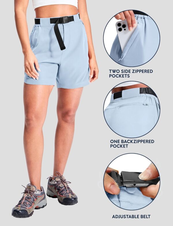 Haimont Women’s Hiking Shorts 5 inch with Pockets and Belt Q...