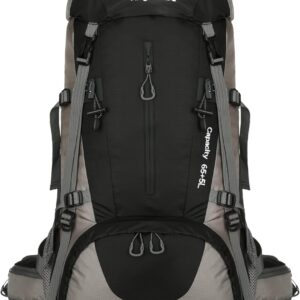 70L Camping Hiking Backpack with Rain Cover Waterproof Backp...