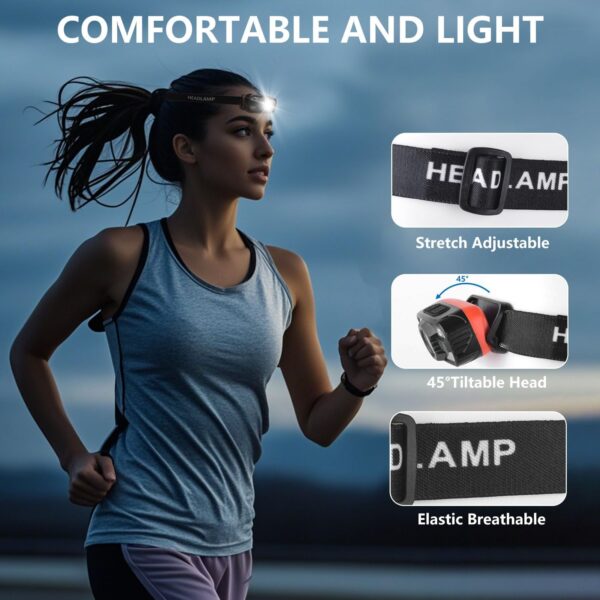 Headlamp Rechargeable, 2000 Lumen Ultra-Light LED Headlight ...