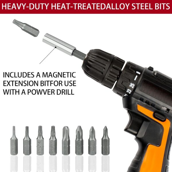 46pcs Security Bit Set with Security Torx, Square, Metric & ...