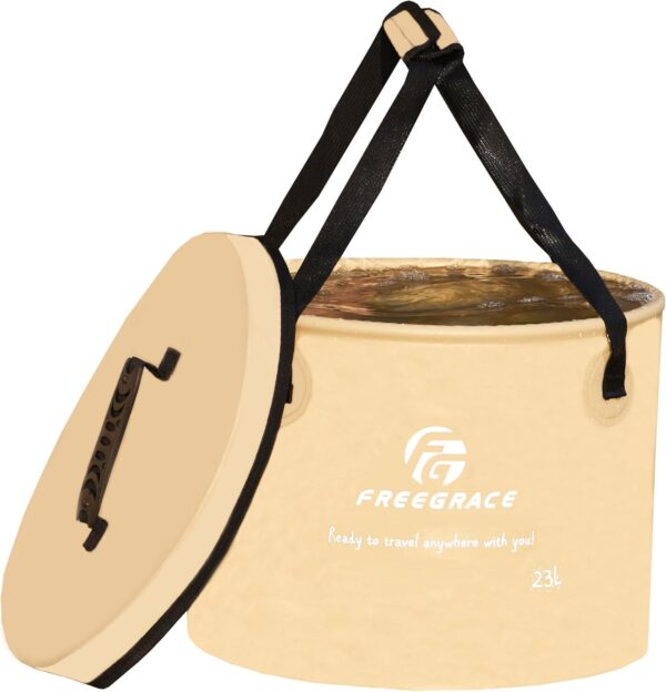 Premium Collapsible Bucket by Freegrace - Compact Portable F...