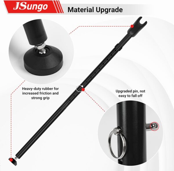 JSungo 2-in-1 Sliding Door Security Bar, Upgrade Doors Stopp...