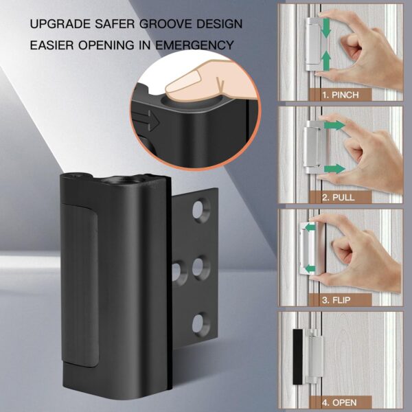 Door Safety Locks for Toddlers, Home Security Door Lock, Chi...