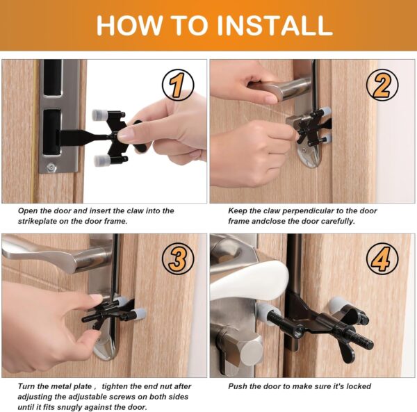 Portable Door Lock Upgraded Stoppers, Hotel Doors Locks for ...