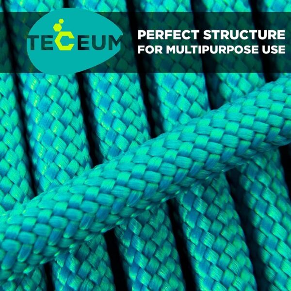 TECEUM Paracord Type III 550 Green Wave – 1000 ft – 4mm – Ta...