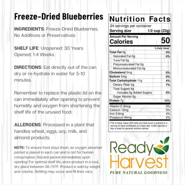 Ready Harvest Freeze-dried Blueberries Fruit Healthy Snacks ...