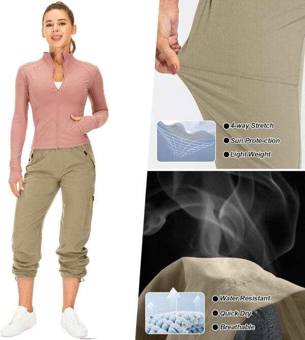 Womens Hiking Pants Quick Dry UPF 50 Lightweight Travel Golf...