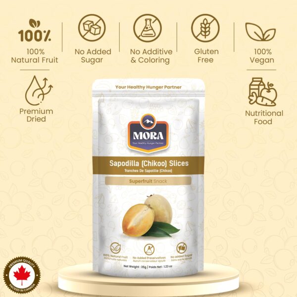 Mora Premium Dried Sapodilla (Chikoo) SuperFruit Slices, All...