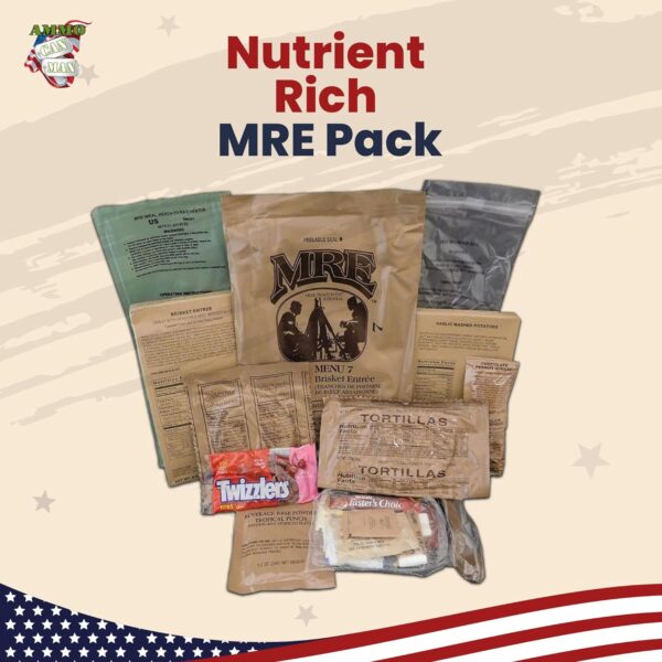 Ammo Can Man MREs (Meals Ready-to-Eat) Box A, Genuine U.S. M...