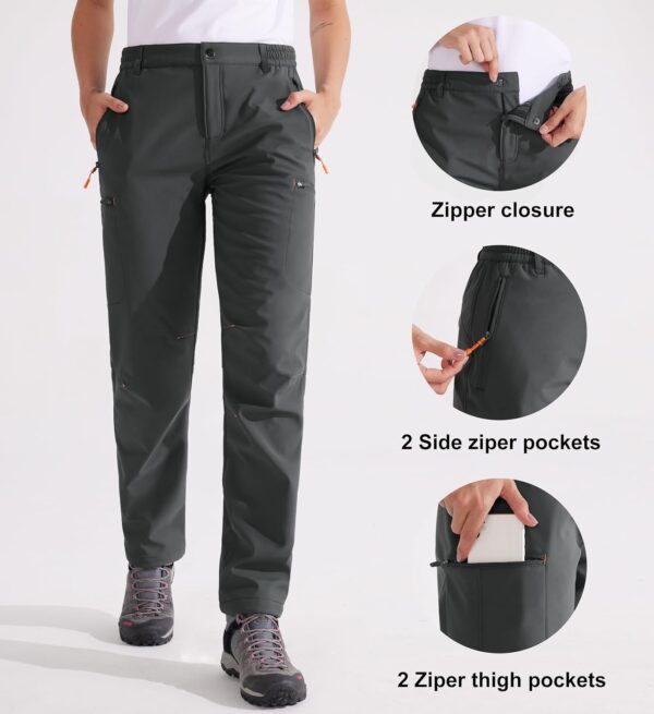 Libin Women's Fleece Lined Hiking Pants Snow Ski Pants Winte...
