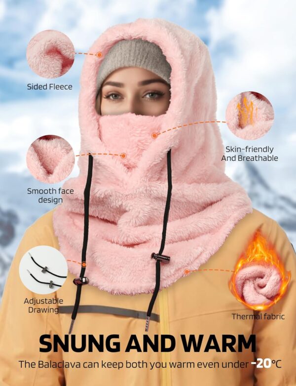 Balaclava Winter Ski Mask for Men Women, Fleece Face Mask Wo...