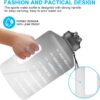 1 Gallon Motivational Sports Water Bottle with Time Marker, ...