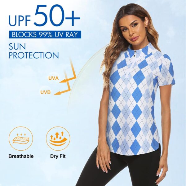 Koscacy Women's Long Sleeve Golf Tennis Polo Shirts UPF50+ H...