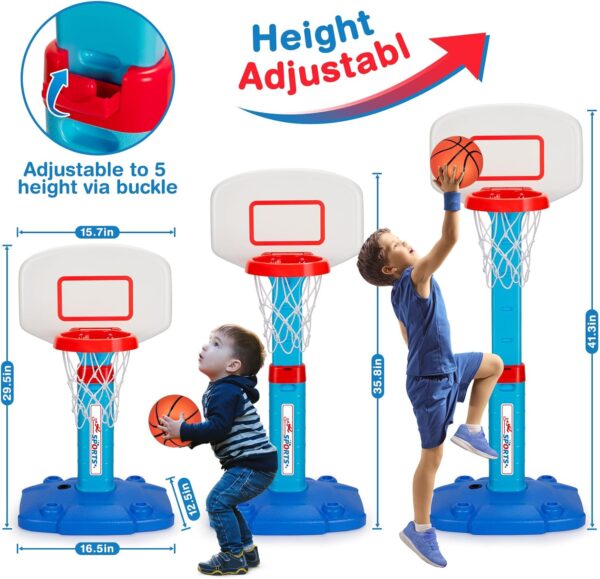 LACCHOUFEE Basketball Hoop Indoor Mini Adjustable Poolside B...