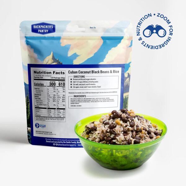 Backpacker's Pantry Cuban Coconut Rice & Black Beans - Freez...