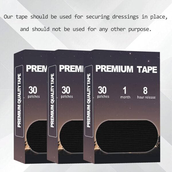 Black Gentle Premium Breathable Tape(30 Pack) - Pain Free Re...