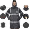 AYKRM HIGH VIS Reflective Rain Jacket security Hi Vis Rain S...