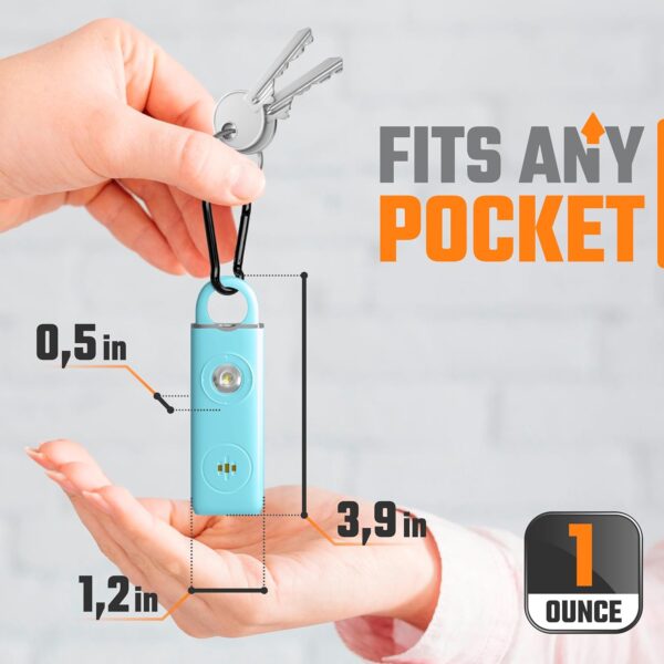Personal Safety Alarm Keychain for Women – 3 Pack USB Rechar...