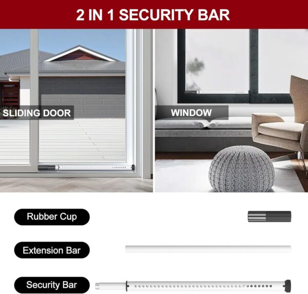 AceMining Sliding Door Security Bar,Heavy Duty Sliding Patio...