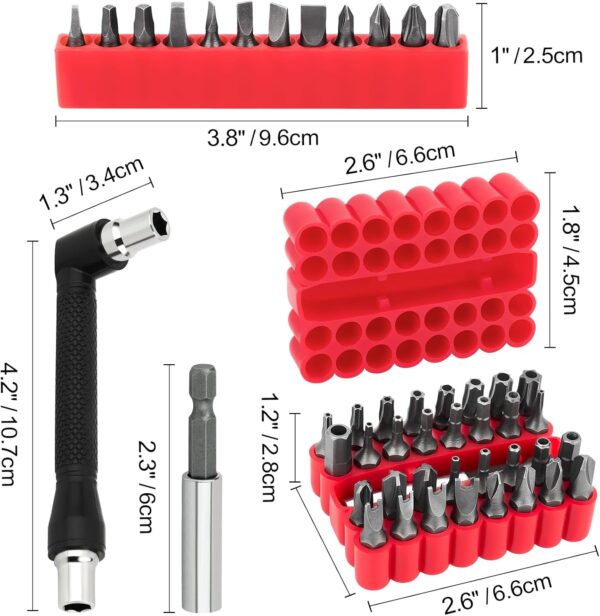 46pcs Security Bit Set with Security Torx, Square, Metric & ...