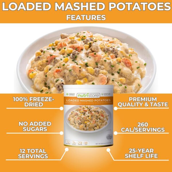 Nutristore Freeze-Dried Loaded Mashed Potatoes | Emergency S...
