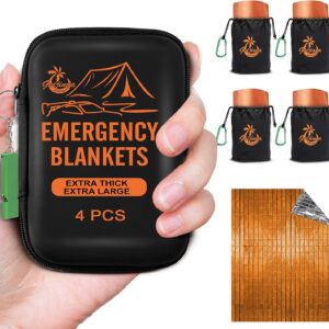 Emergency Blankets for Survival, 2-Pack/4-Pack Space Blanket...