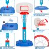 LACCHOUFEE Basketball Hoop Indoor Mini Adjustable Poolside B...