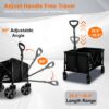 Collapsible Wagon Cart with Wheels Foldable, Folding Wagons ...