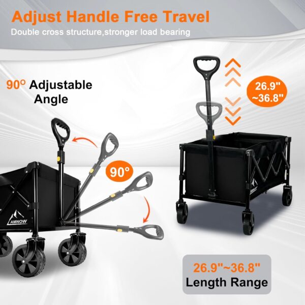 Collapsible Wagon Cart with Wheels Foldable, Folding Wagons ...
