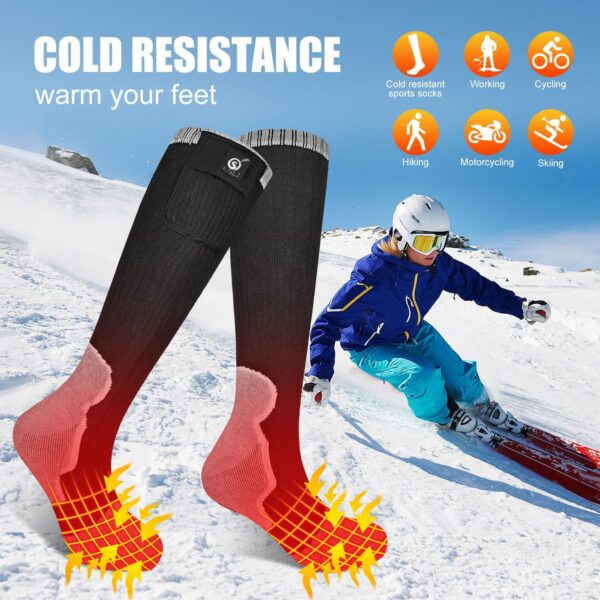Heated Socks for Men Women, Electric Socks with 7.4V 2200mAh...