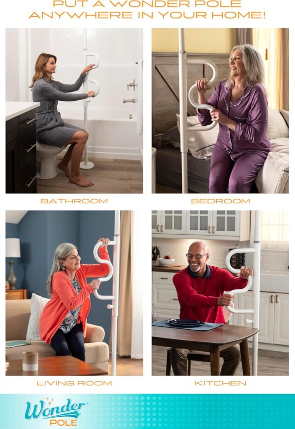 Stander Wonder Pole, Security-Pole and Curve Grab Bar, Tensi...