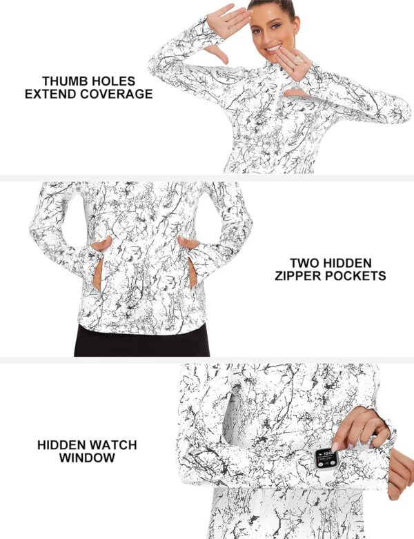 Viracy Womens Long Sleeve Workout Tops Quick Dry Half Zip Mo...