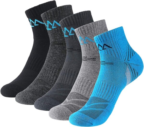 innotree 5 Pack Men's Cushioned Hiking Walking Running Socks...