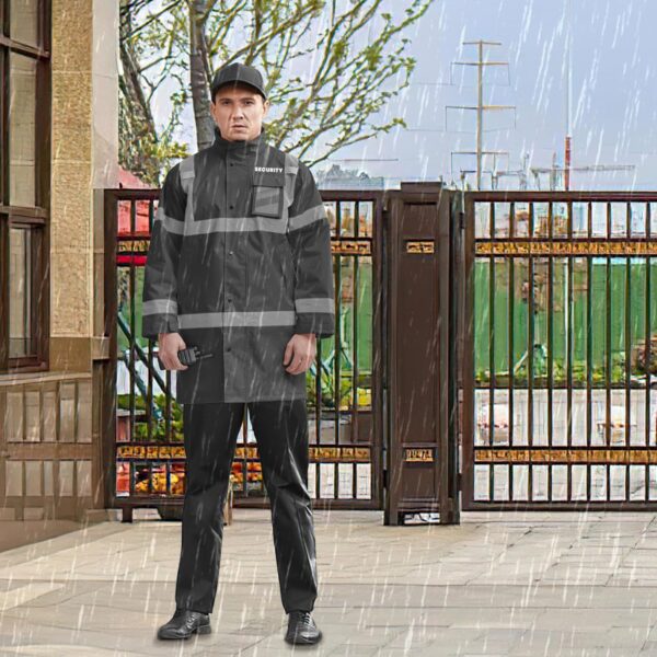 AYKRM HIGH VIS Reflective Rain Jacket security Hi Vis Rain S...