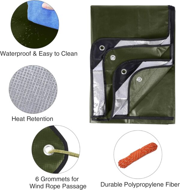 RedSwing 6 Pack Heavy Duty Waterproof Emergency Thermal Tarp...