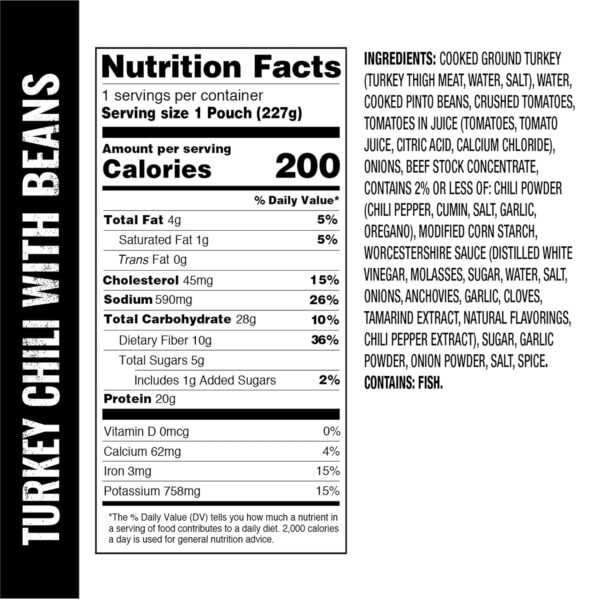 OMEALS Turkey Chili w/Beans Good to Go Meals - Self Heating ...