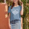 Adventure Awaits T-Shirt Women Outdoor Graphic Tee Shirt Nat...