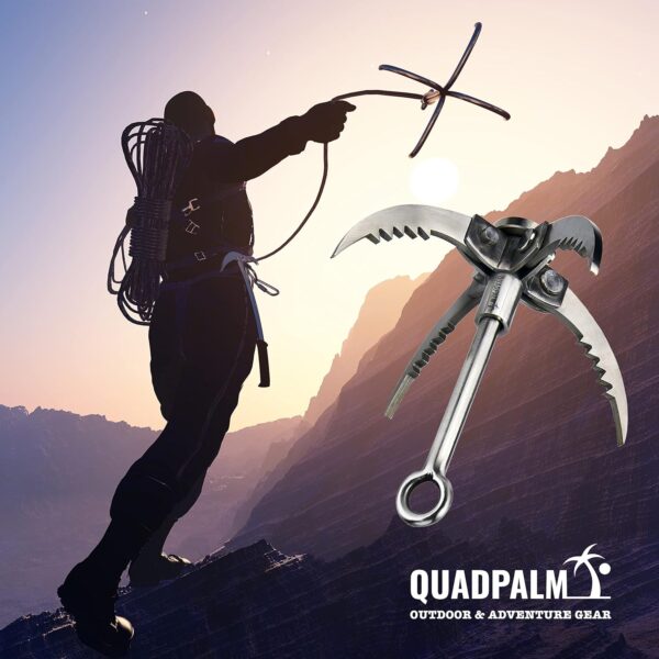 Grappling Hook with 10m Rope – Multifunctional QUADPALM Grap...