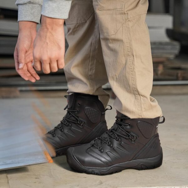 NORTIV 8 Men's Safety Steel Toe Work Boots Breathable Ankle ...