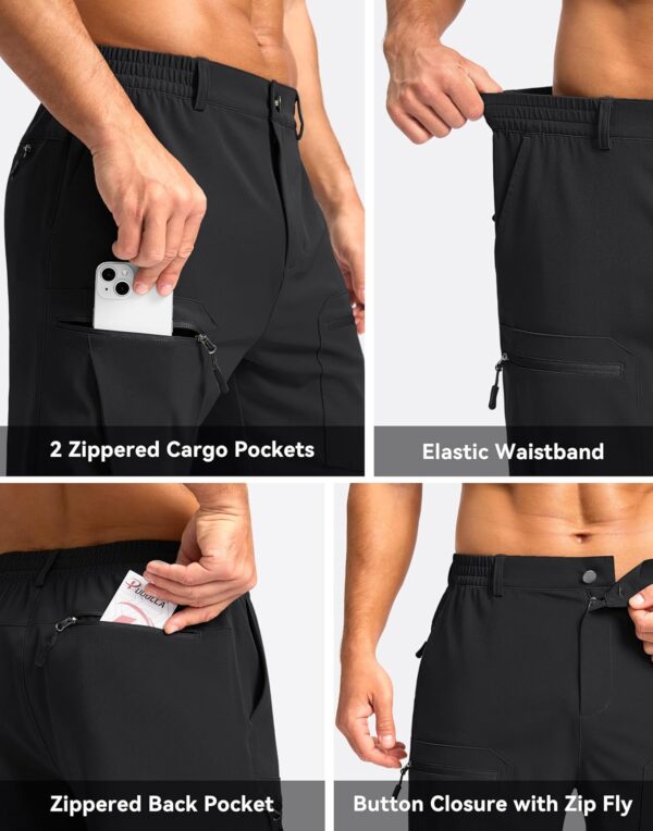Pudolla Men's Hiking Cargo Shorts 9" Lightweight Stretch Tra...