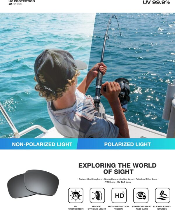 RIVBOS Sunglasses for Men Women Polarized UV Protection Spor...