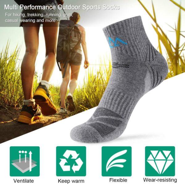 innotree 5 Pack Men's Cushioned Hiking Walking Running Socks...