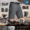 CQR Men's Hiking Cargo Shorts, Quick Dry Stretch Tactical Ou...