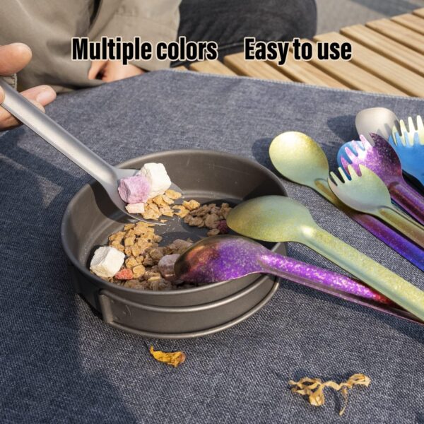 TiTo Titanium Long Handle Spork and Spoon Eco-Friendly Ultra...