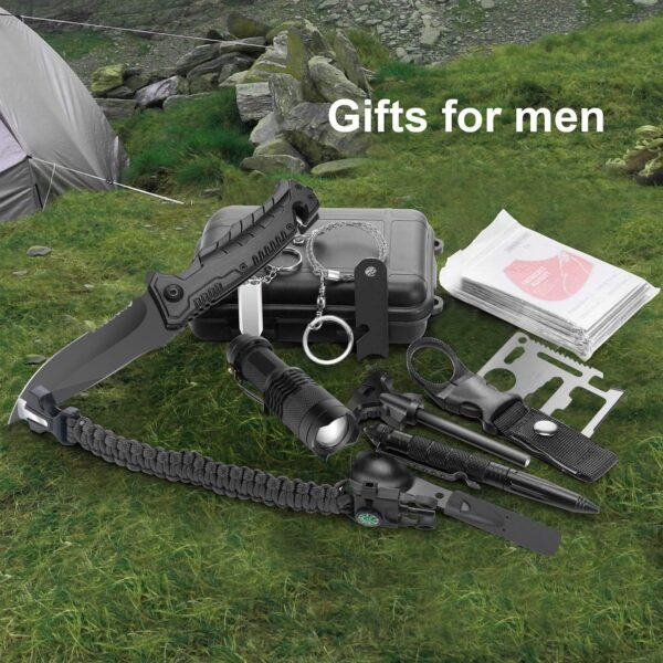 Gearedt Survival Kit, 16 in 1 Professional Survival Gear Too...