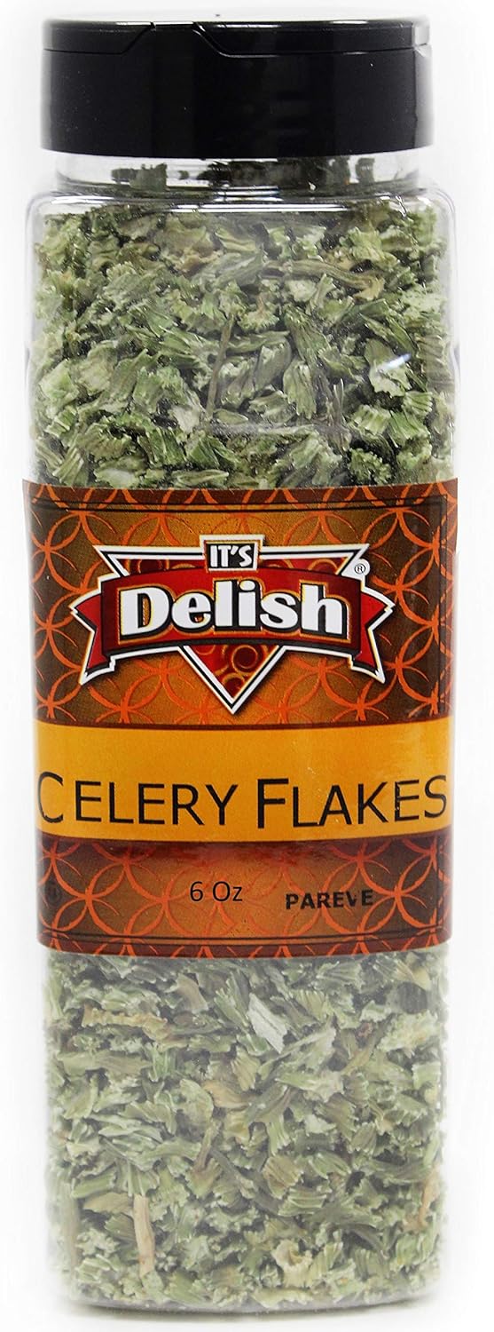 Dried Celery Flakes by It's Delish, 2 Oz Large Jar | Dehydra...