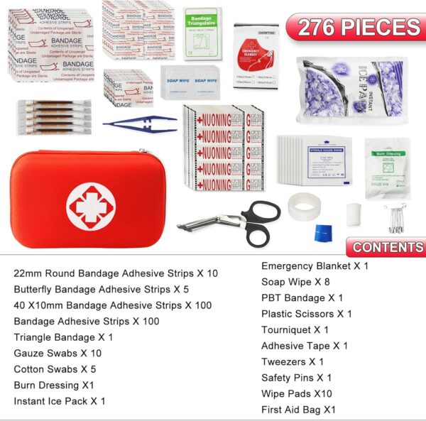 276PCS First Aid Kit Home Car Camping Hiking Emergency Suppl...