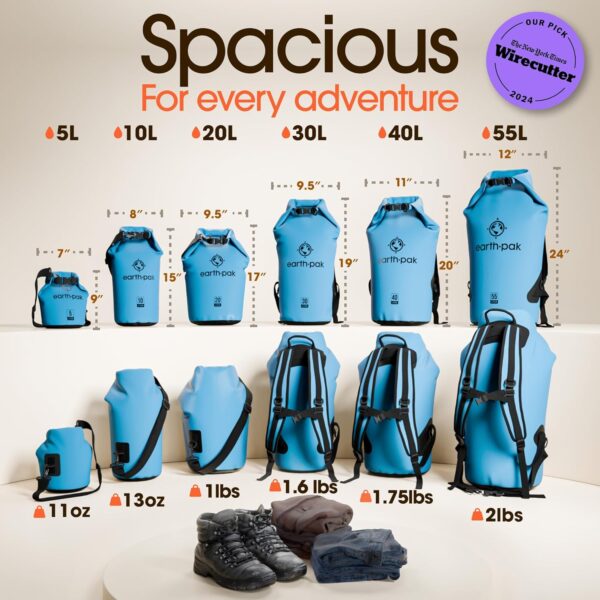 Earth Pak Waterproof Dry Bag - Roll Top Waterproof Backpack ...