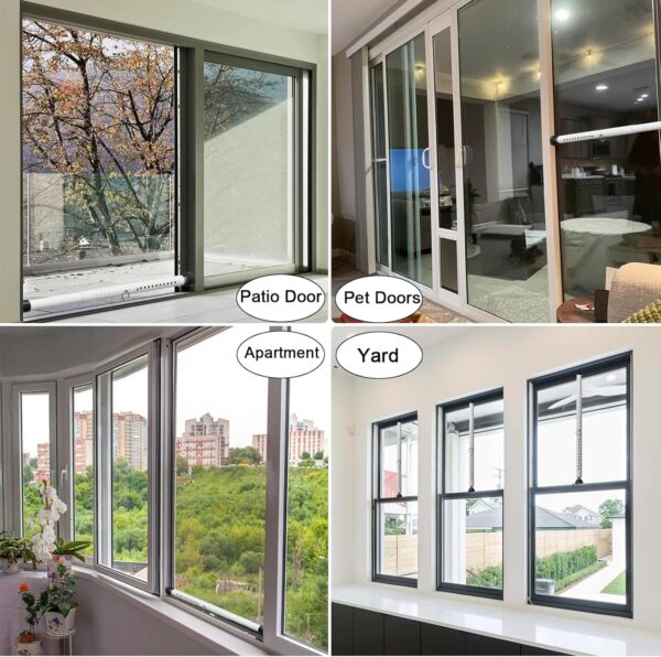 Sliding Door Security Bar，17.5-50 inch Adjustable Patio Door...