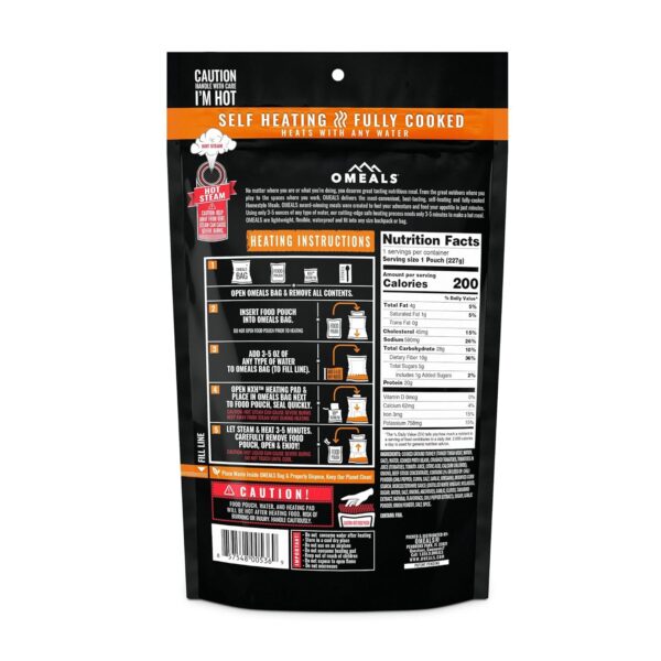 OMEALS Turkey Chili w/Beans Good to Go Meals - Self Heating ...